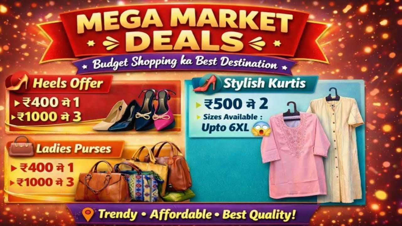 Sasta market mumbai discount bazaar ll Ramzaan special ll mega market ll deal ladies collection 😱🔥🛍️