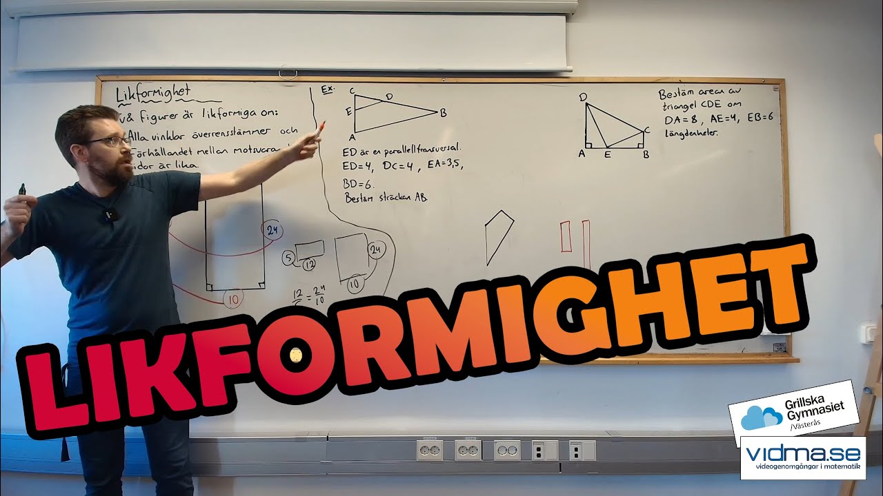 Matematik 2b och 2c. LIKFORMIGHET. Någon enkel uppgift, sedan svårare!