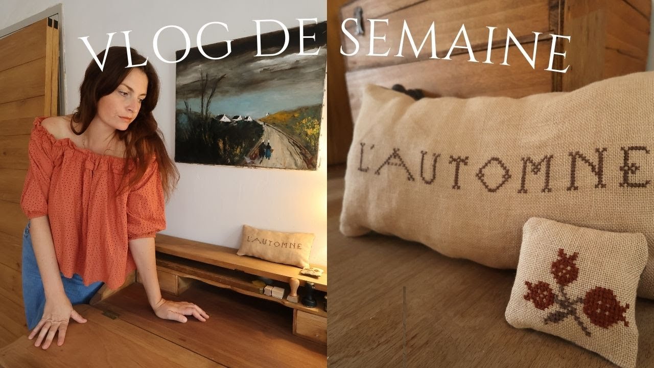Broderie de l'automne et cousettes bébé ( grille offerte ) 🤎 | vlog créatif 
