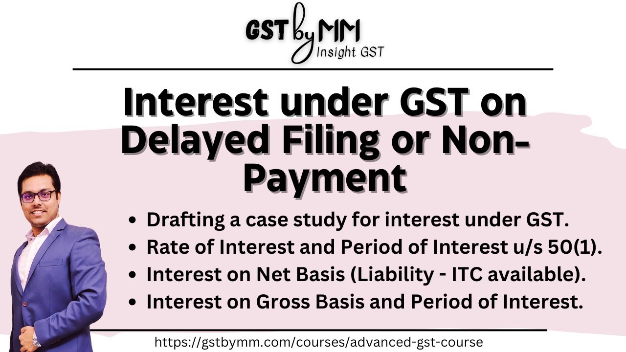 Interest under GST on Delayed Filing or Non-Payment | Section 50(1) | Interest on Gross or Net Tax