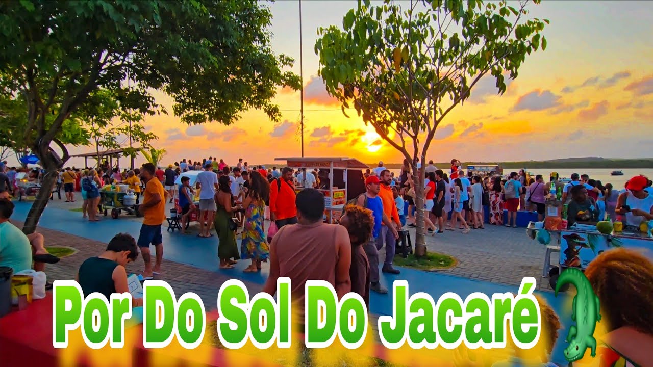Cabedelo Paraíba Brazil Por Do Sol Do Jacaré Ao Lado De João Pessoa 