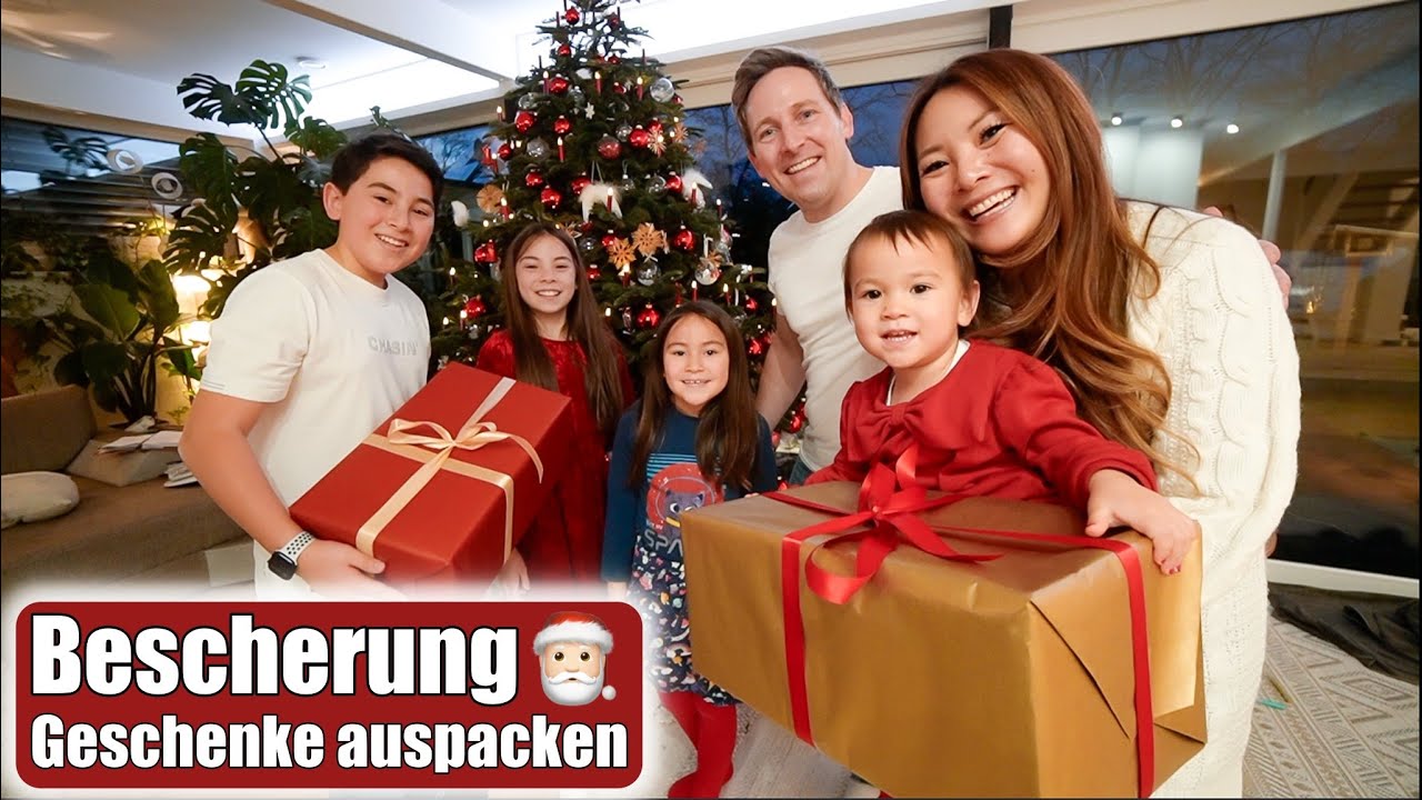 Geschenke auspacken 😍 Reaktion der Kinder | Bescherung Heiligabend 2023 Weihnachten VLOG Mamiseelen