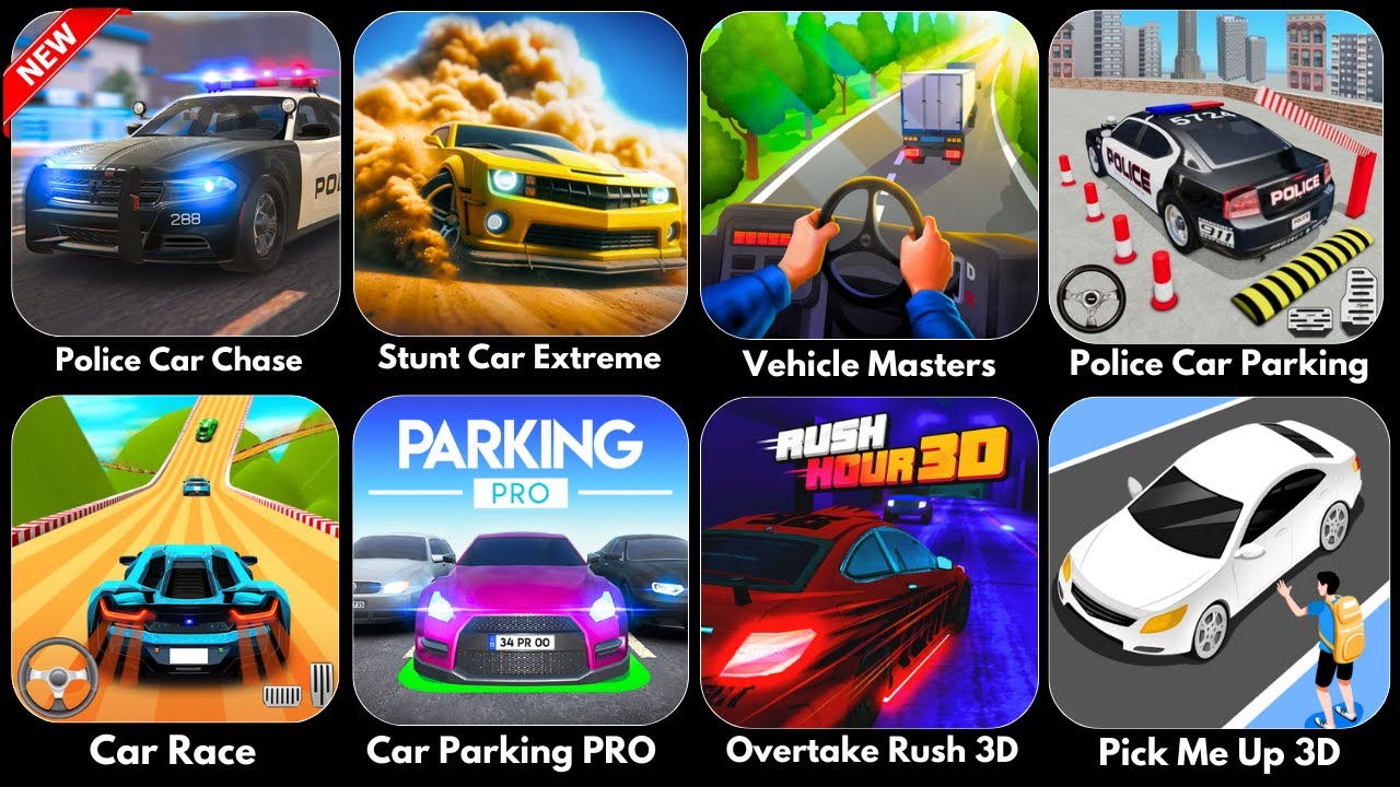 (8 Games) Best Car Games Gameplay & Walkthrough – All Levels | Android & iOS