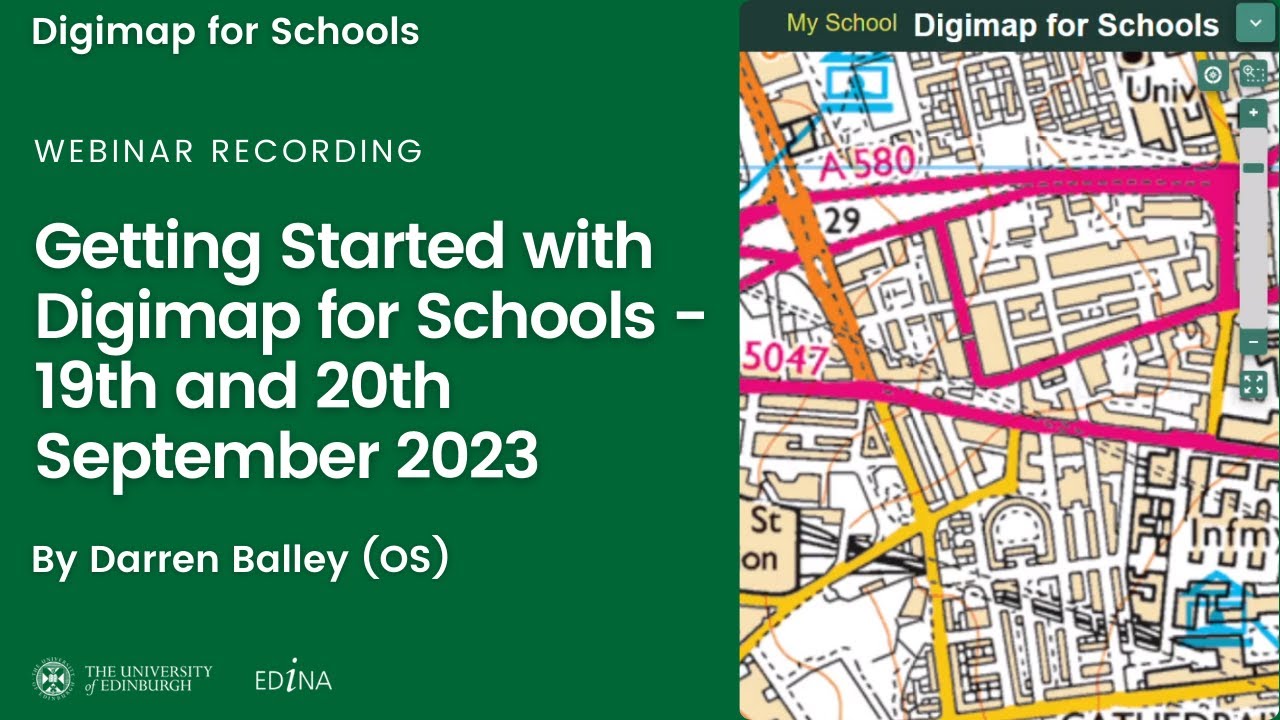 Getting Started with Digimap for Schools - 19th and 20th September 2023