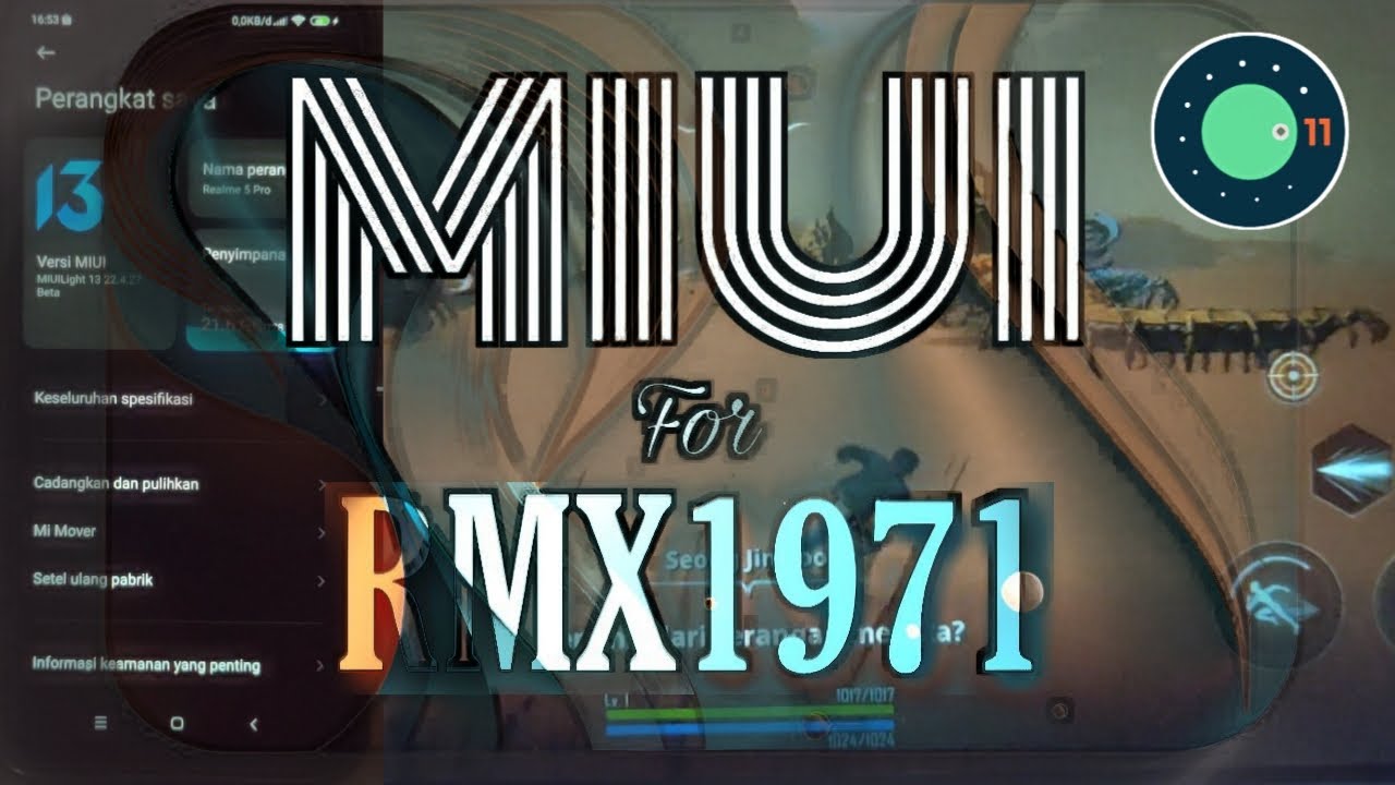 MIUI 13 Light di Realme 5 Pro || Install dan Review Custom Rom Android 11 || RMX 1971