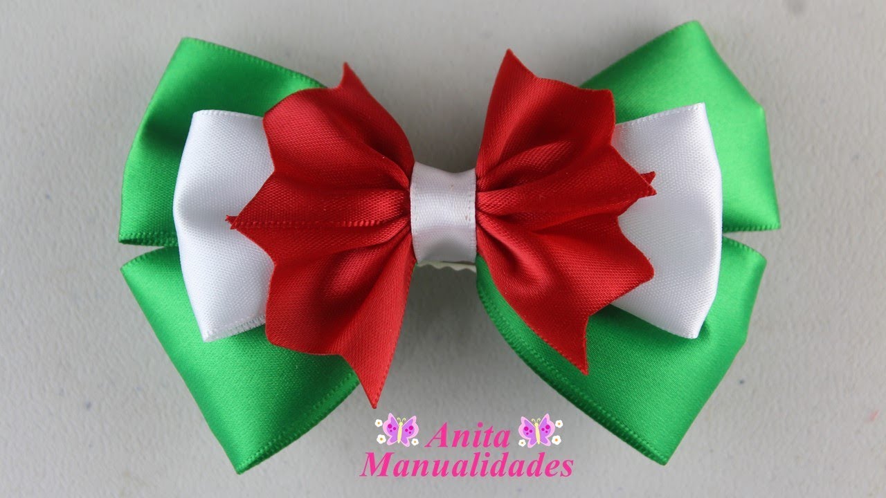 Moño Tricolor No.2 | Anita Manualidades