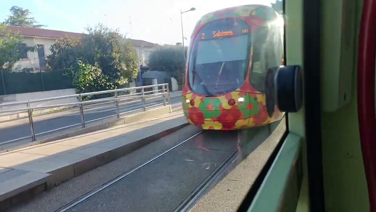Parcours citadis 302 tramway T2 Montpellier Sabine - Jacou