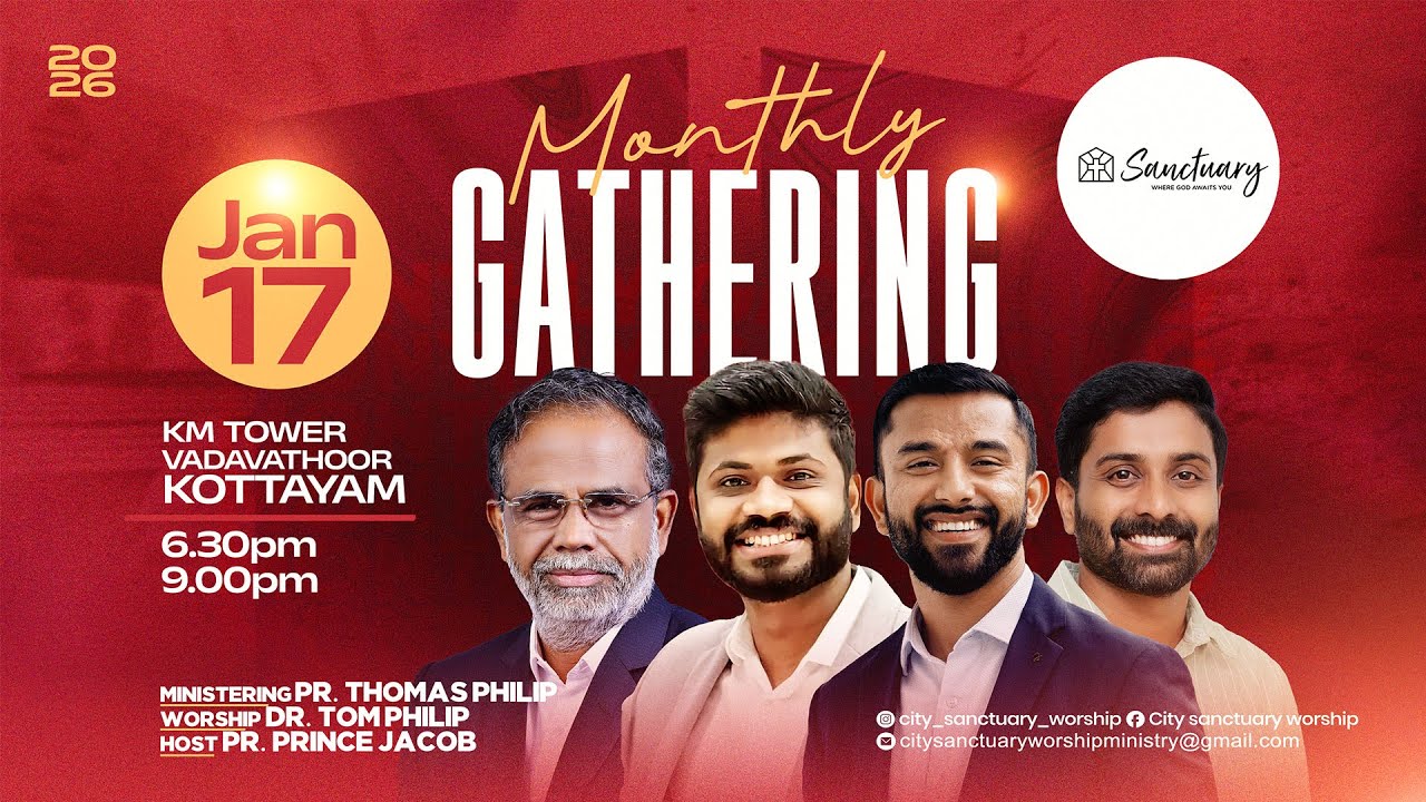CITY  SANCTUARY  WORSHIP  KOTTAYAM || LIVE  ||  17 JANUARY 2026