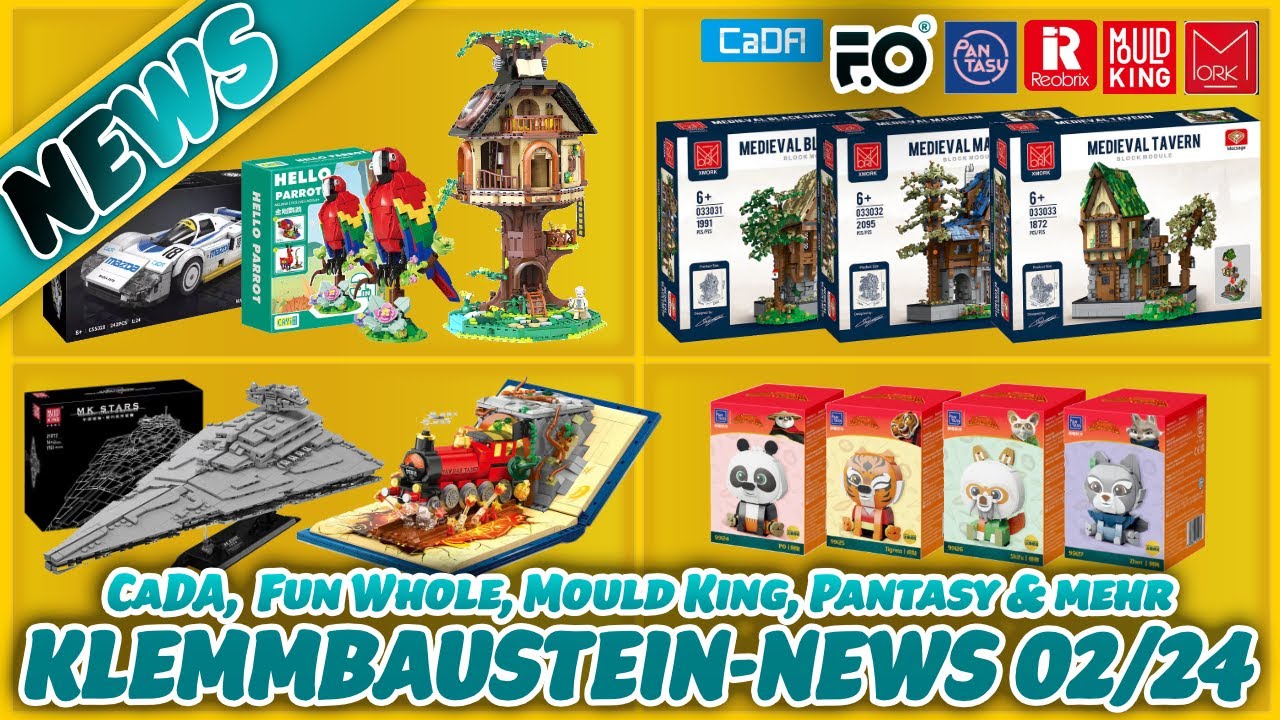 Klemmbaustein-News im Februar 2024 mit CaDA, Mould King, Mork & Pantasy