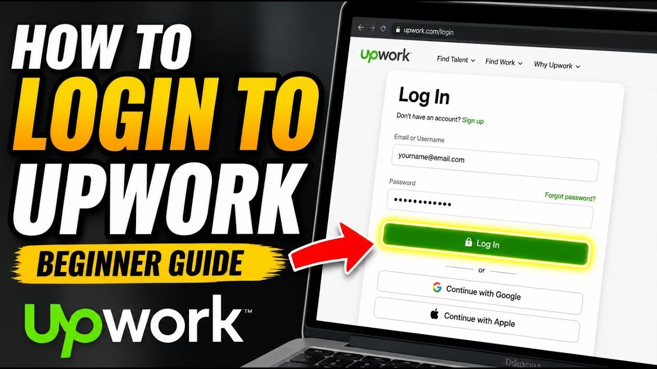 How to login to Upwork for SEO freelancer hiring - Beginner Guide