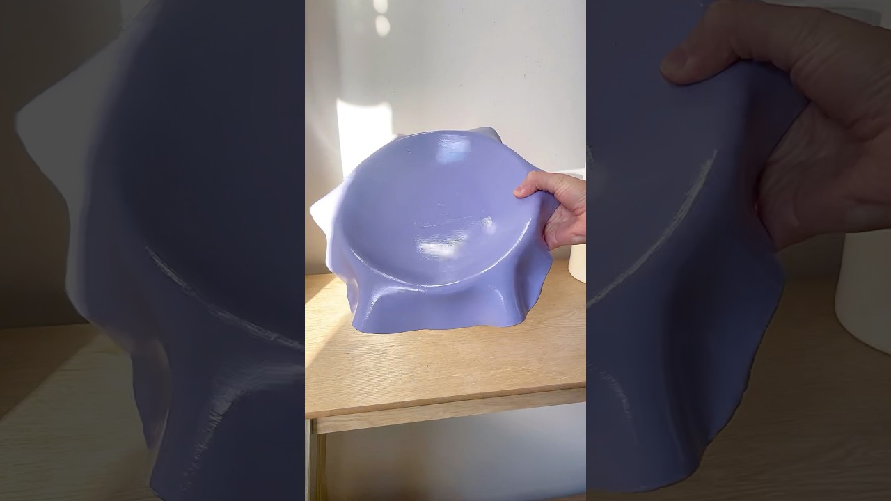 Easy bowl making hack 💜🙌 #pottery #giftideas #airdryclay #diy #craft #interiordesign #autumn
