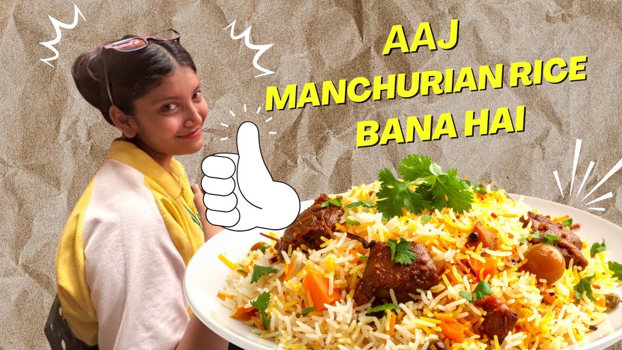 Papa special manchurian rice 😋 🍛