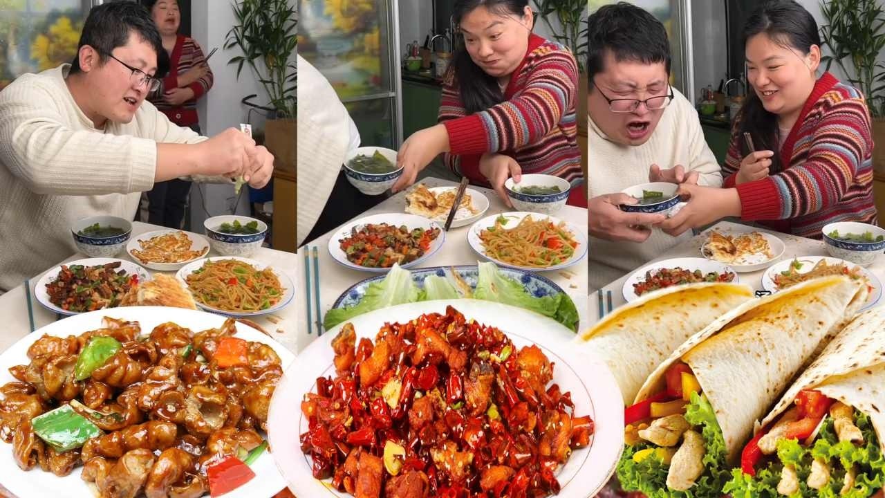 My wicked husband put something in my food. 恶毒的老公给我饭里放料，被我发现悄悄调换