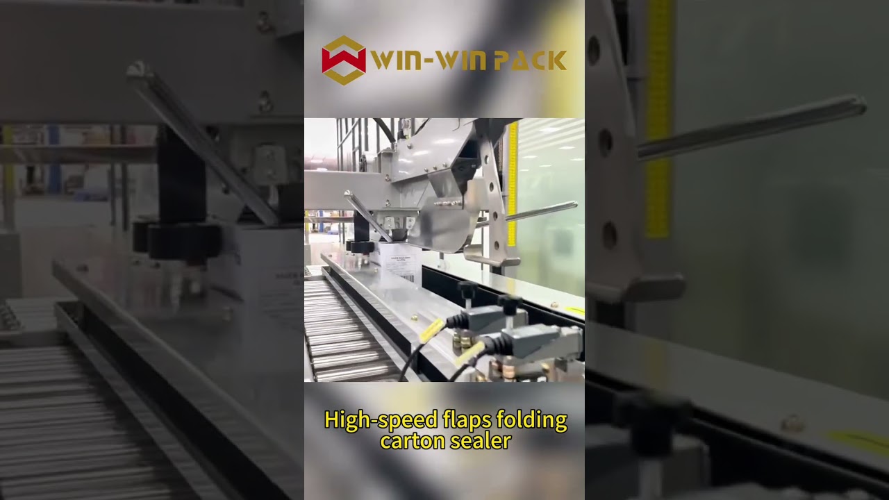 High-speed flaps folding carton sealer #casesealer #cartonsealer #winwinpack #shorts
