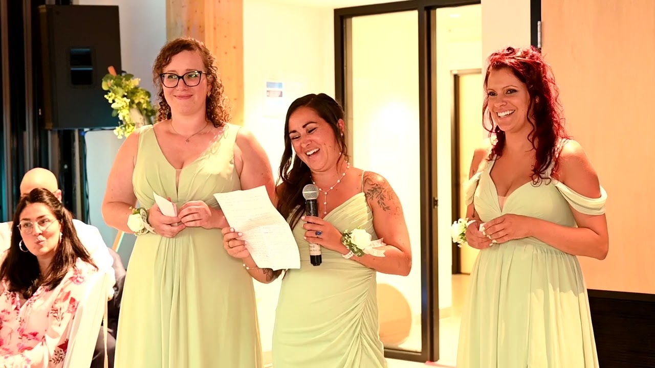 Soirée du Mariage : Discours des demoiselles d'honneur