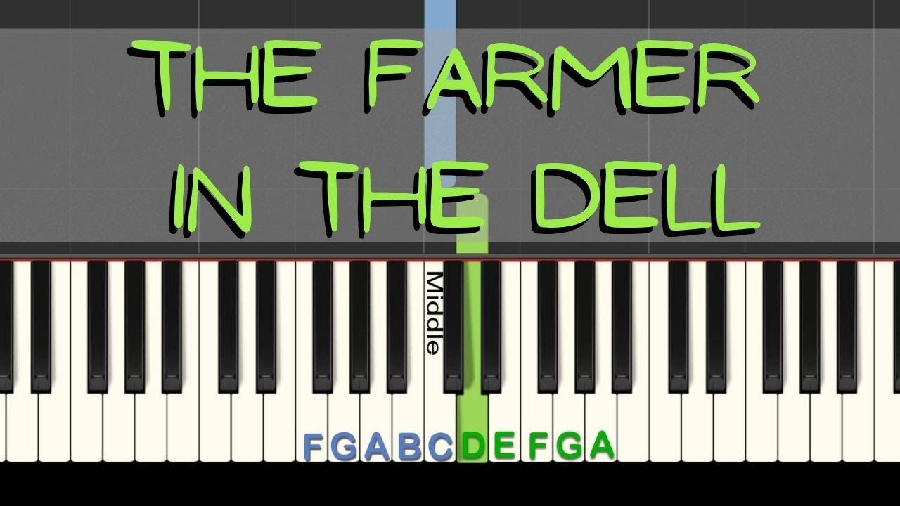 The Farmer in the Dell: easy piano tutorial with free sheet music