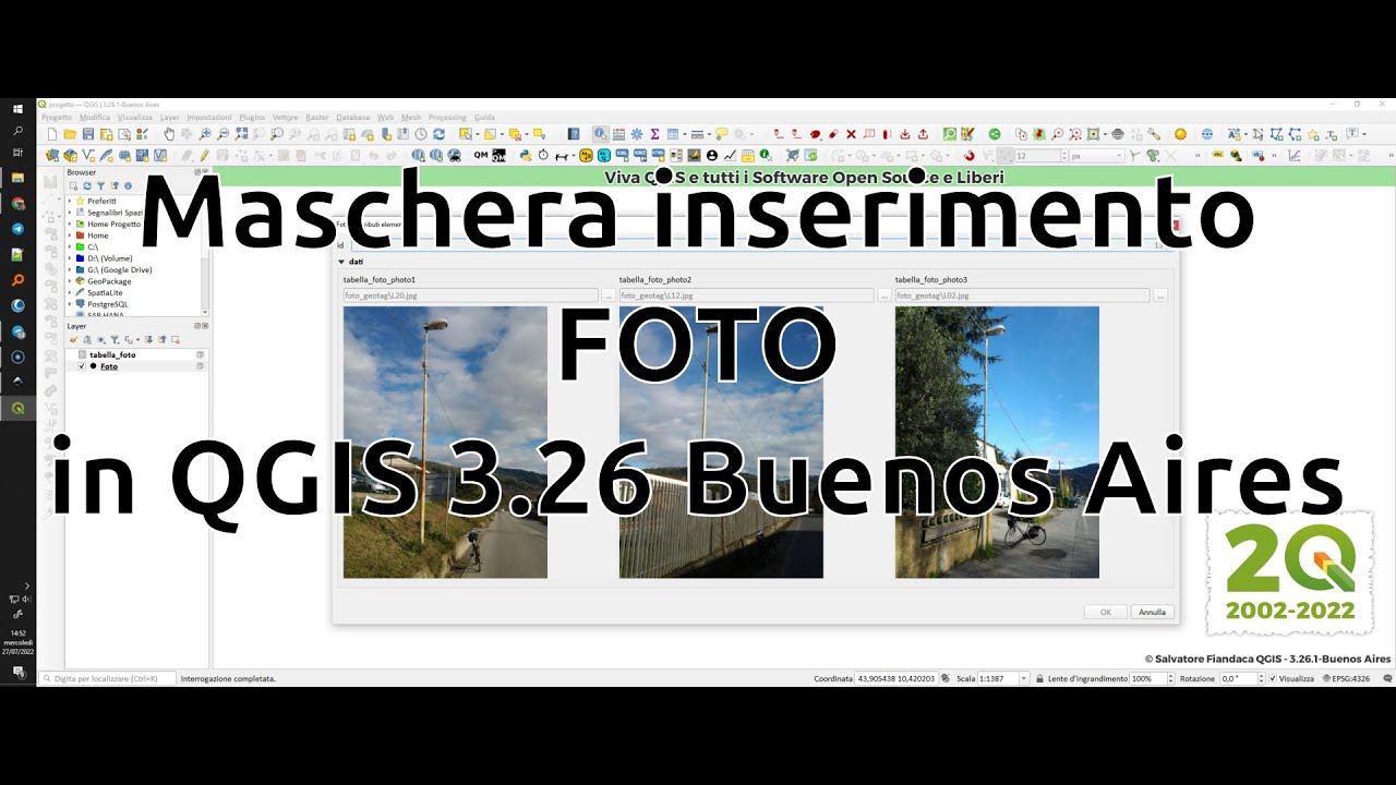 QGIS maschera inserimento FOTO