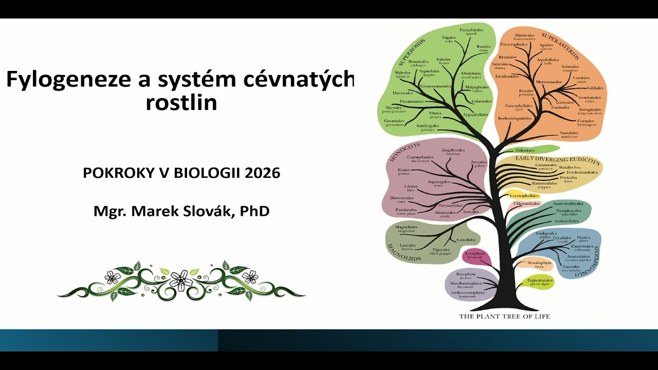 Pokroky v biologii 2026 (4.3) Marek Slovák: Fylogeneze a systém cévnatých rostlin (PřF UK 21.2.2026)