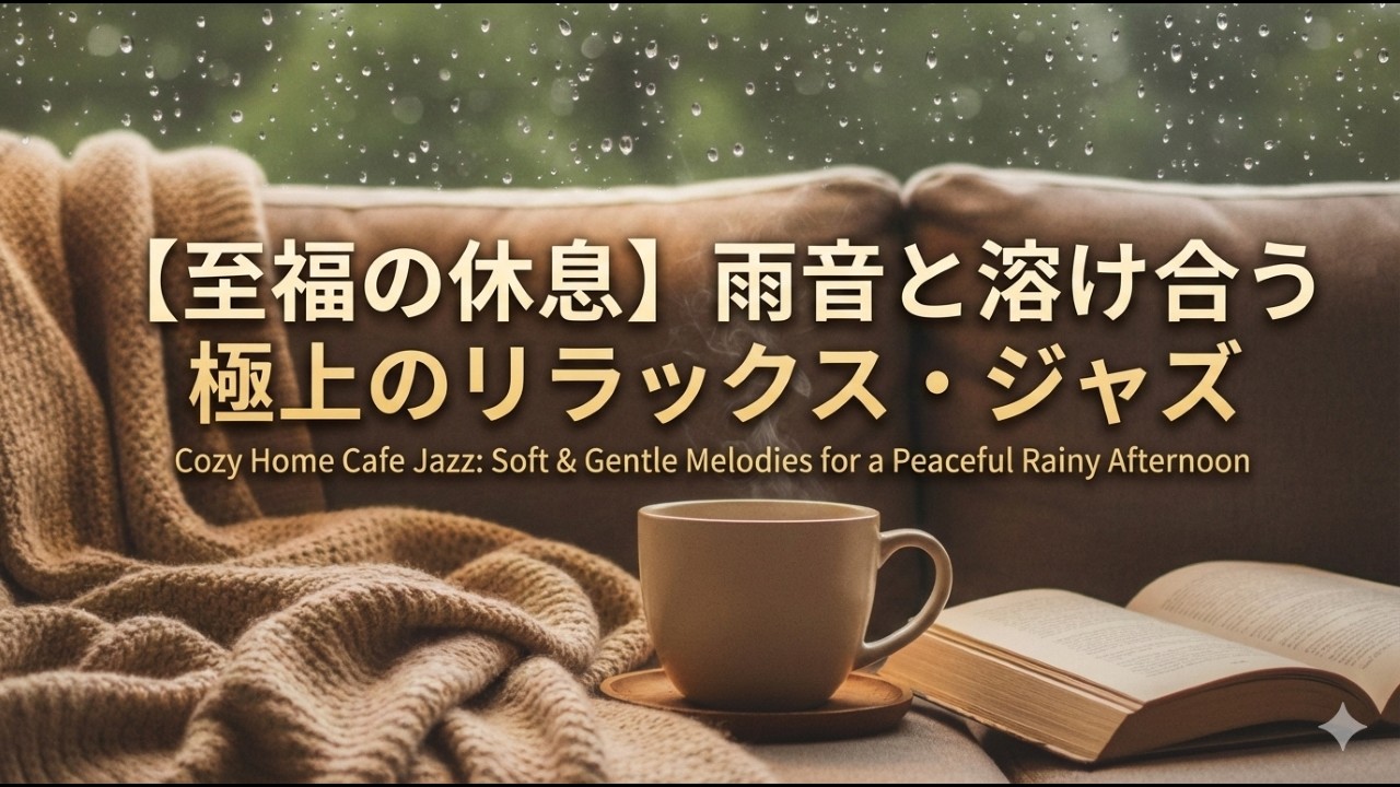 【至福の休息】雨音溶け合う極上のリラックス・ジャズ。Cozy Home Cafe Jazz: Soft & Gentle Melodies for a Peaceful Rainy Afternoon
