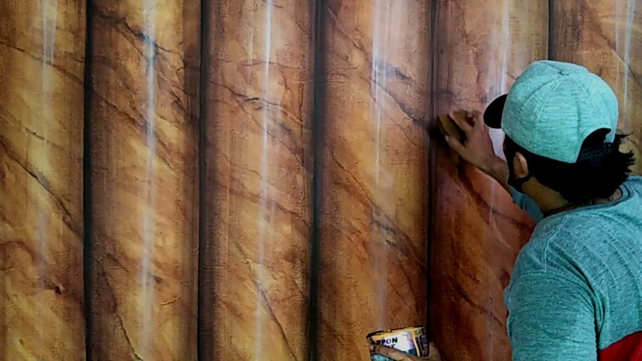 Buat Dinding Motif Marble Pillar !! Create a Pillar Marble Motif Wall