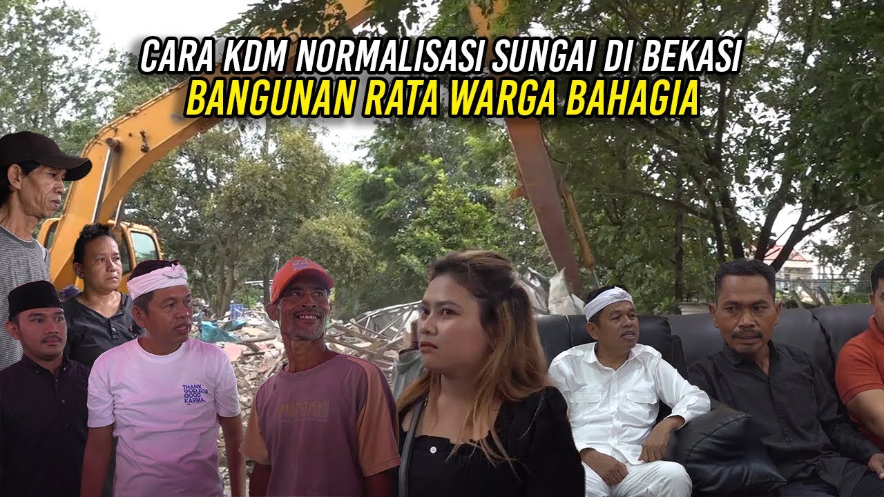 CARA KDM NORMALISASI SUNGAI DI BEKASI | BANGUNAN RATA  - WARGA BAHAGIA