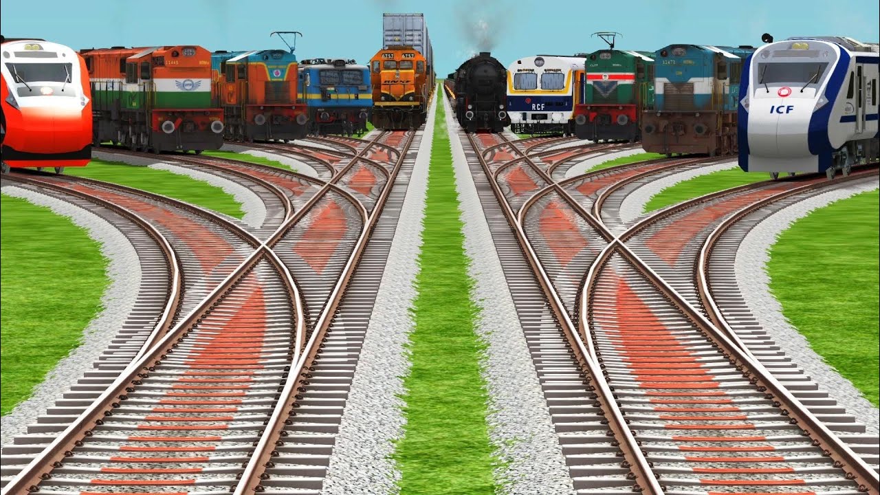 9 HIGH SPEED TRAINS CROSSING RAILROAD LEVEL CROSSING | Trains Crossing | train would4 