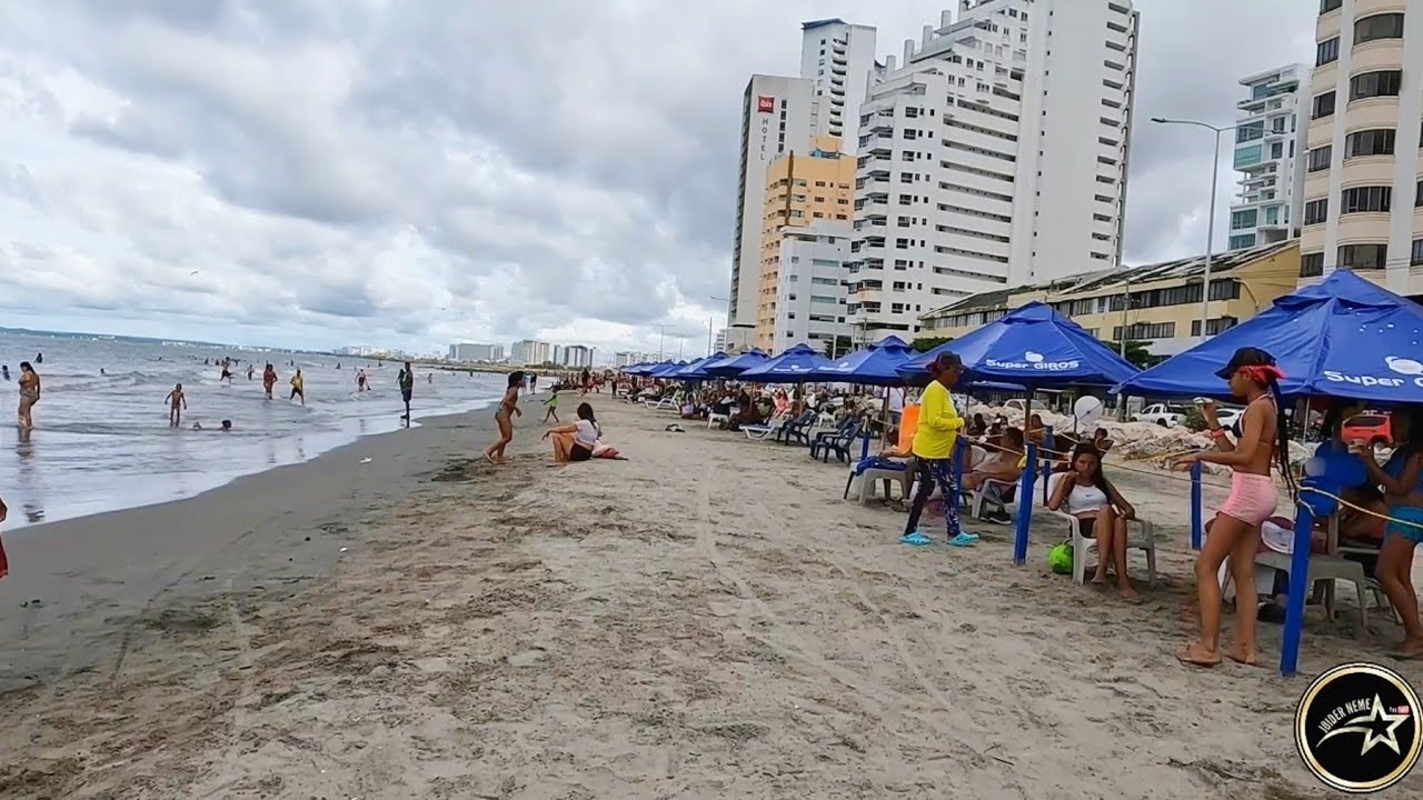 Playas de Marbella y Crespo, recorrido por la tarde, Cartagena Colombia 🌊 ☁