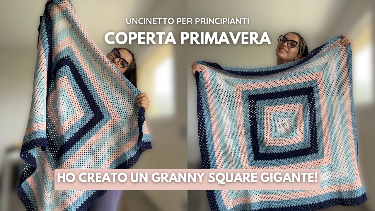Crea una Coperta all'Uncinetto con un Granny Square GIGANTE 🤩