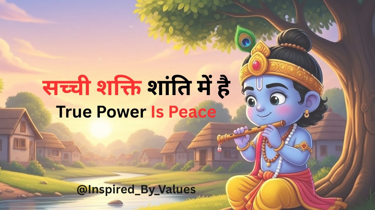 True Power Is Peace | Krishna’s Wisdom for Life 🌸 | Values & Wisdom | Motivational Story 🌸