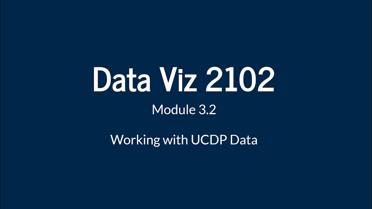 Working with UCDP Conflict Data