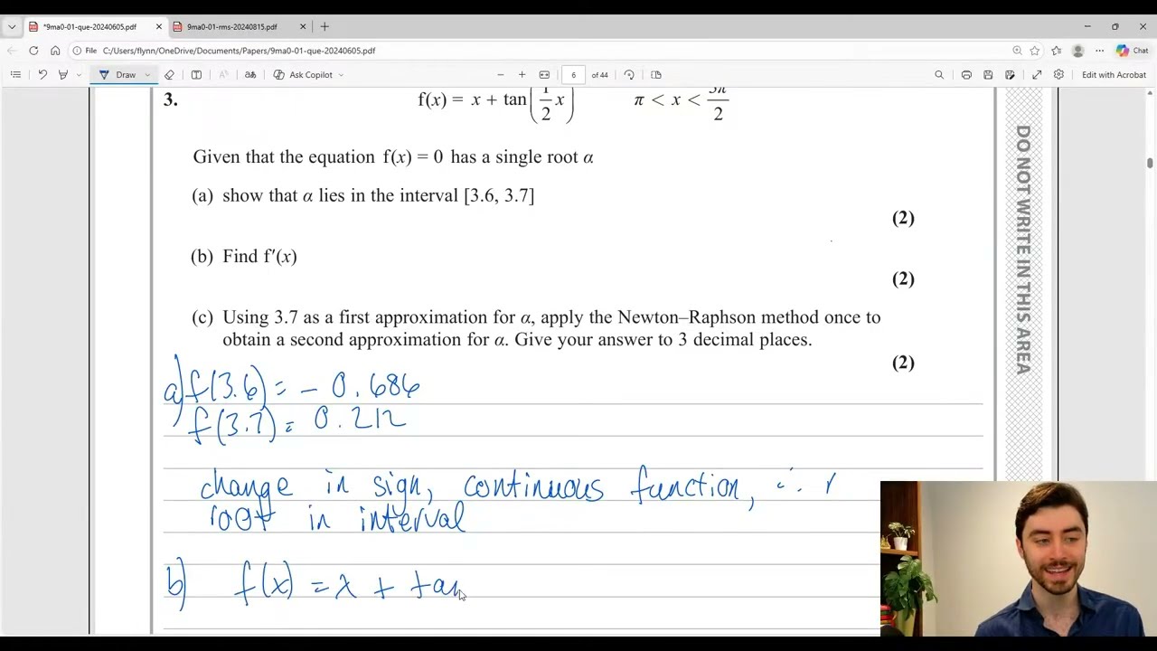 Edexcel A-level Maths Paper 1 June 2024