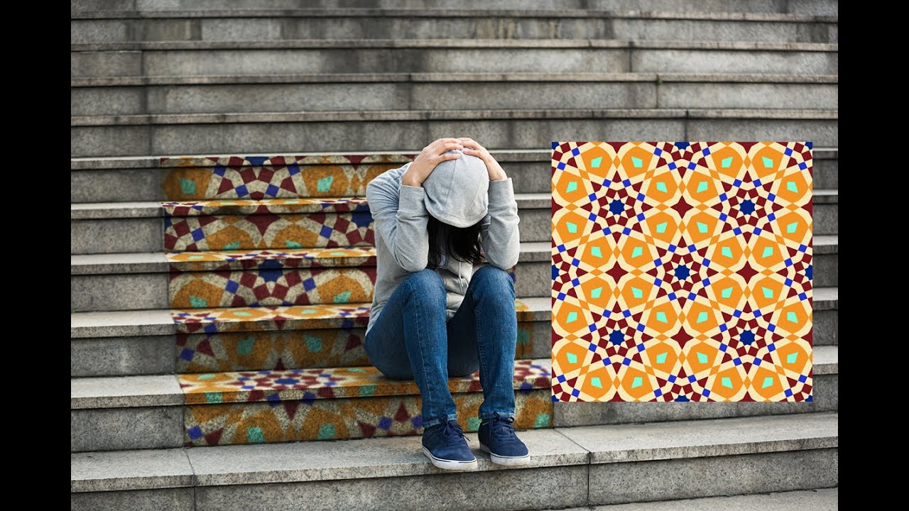 آموزش فتوشاپ قرار دادن تصویر روی مکان های غیر مسطح مانند راه پله