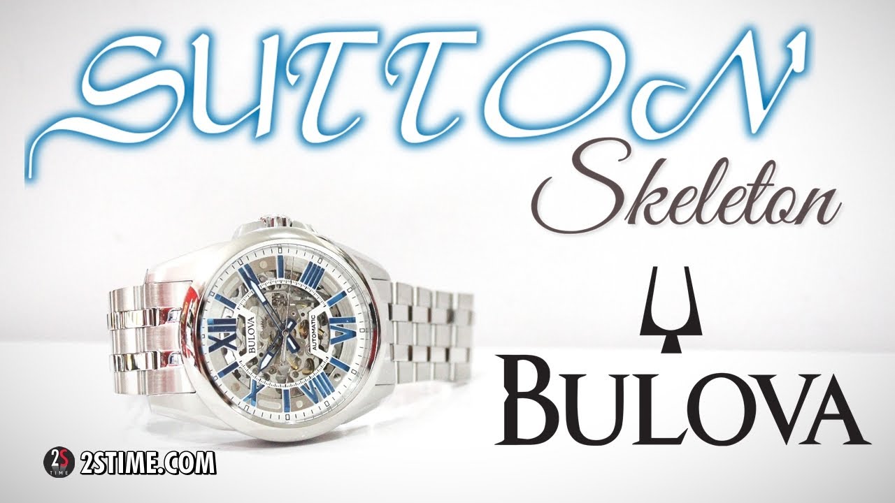 BULOVA  SUTTON 96A187 Skeleton Automatic Watch
