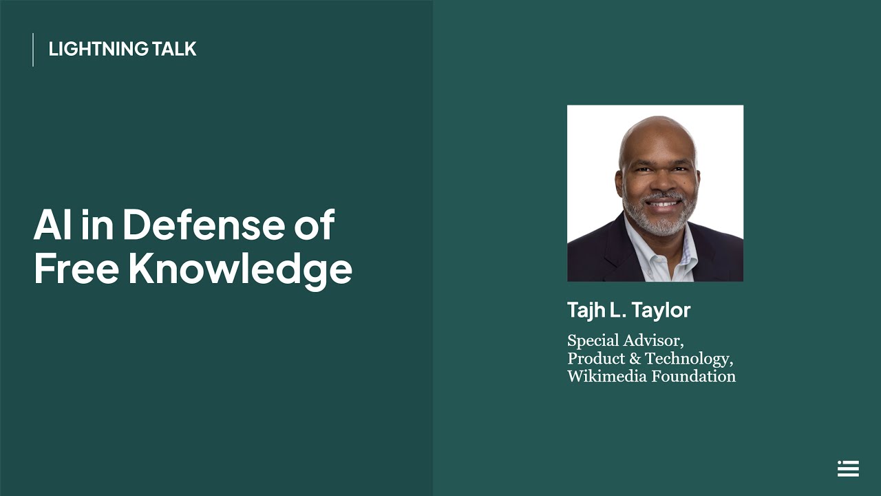 Open Technology Institute Lightning Talks: &ldquo;AI in Defense of Free Knowledge&rdquo;