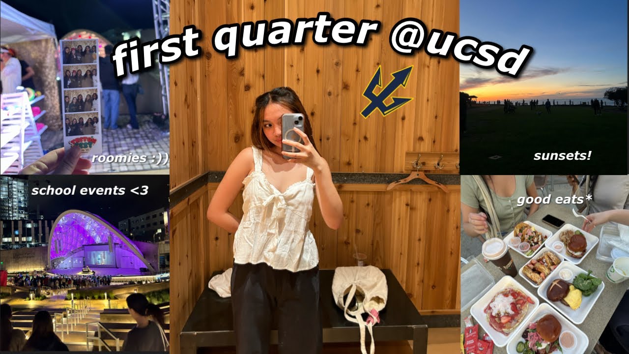 HOW MY FIRST QUARTER @UCSD WENT ~ sunsets, school events, & good eats!! || czean mikhaela