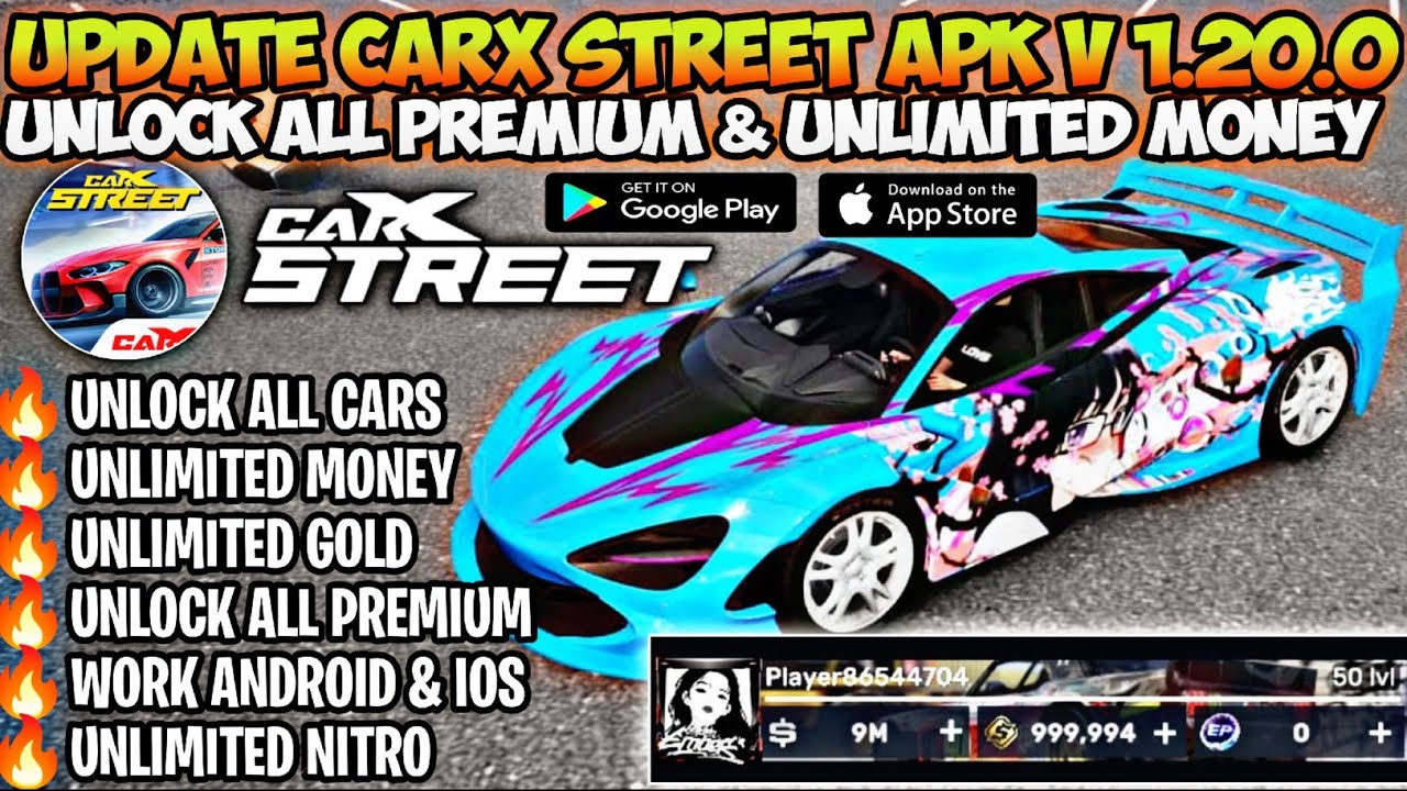 TERBARU ‼️CarX Street Mod Apk V 1.20.0 Gameplay Unlimited Money & Gold
