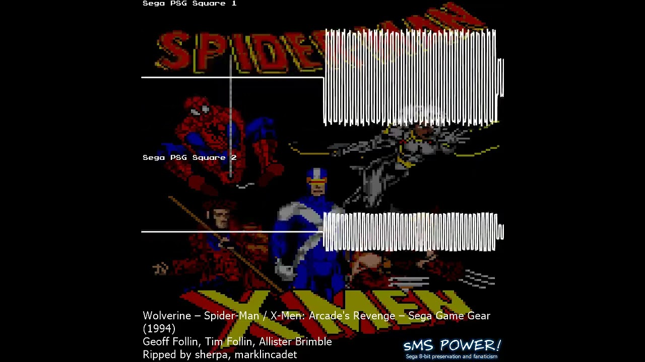 Spider-Man / X-Men: Arcade's Revenge - Sega Game Gear - Allister Brimble; Geoff Follin; Tim Follin