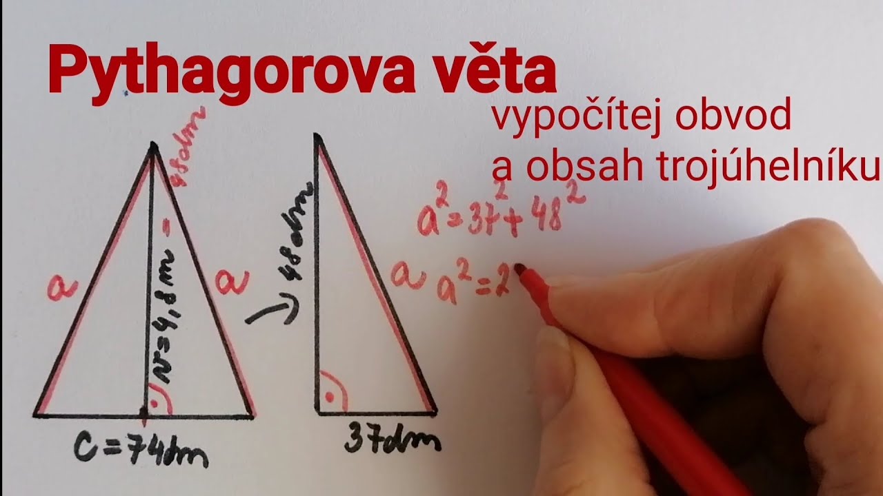 Pythagorova věta 7, obvod obsah trojúhelníku