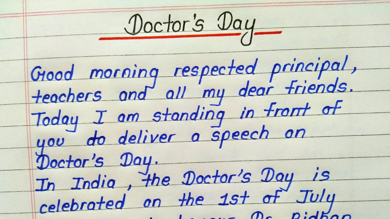 Doctors day speech in english