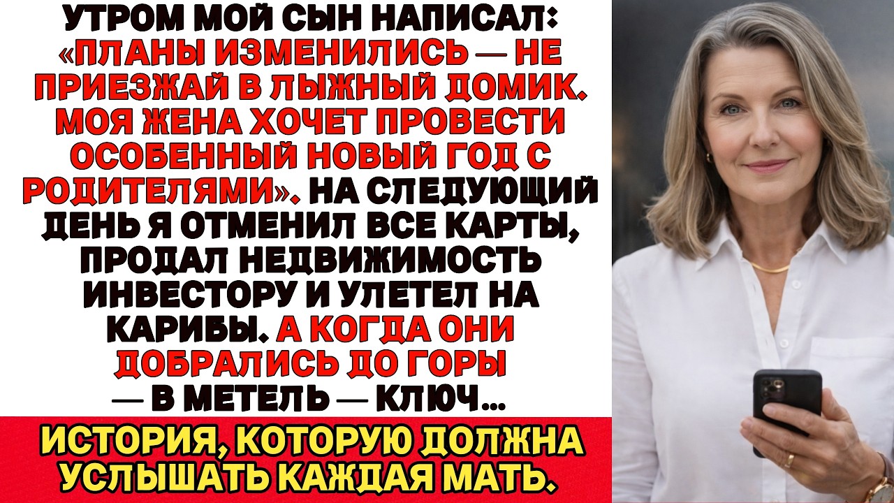 Сын написал мне Не приезжай в домик —моя жена хочет, чтобы на Новый год была только семья Но когда