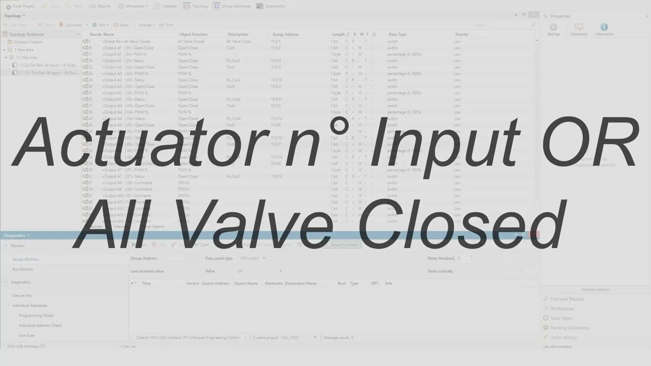 [KNX - EN] Actuator n° Input OR all valve closed