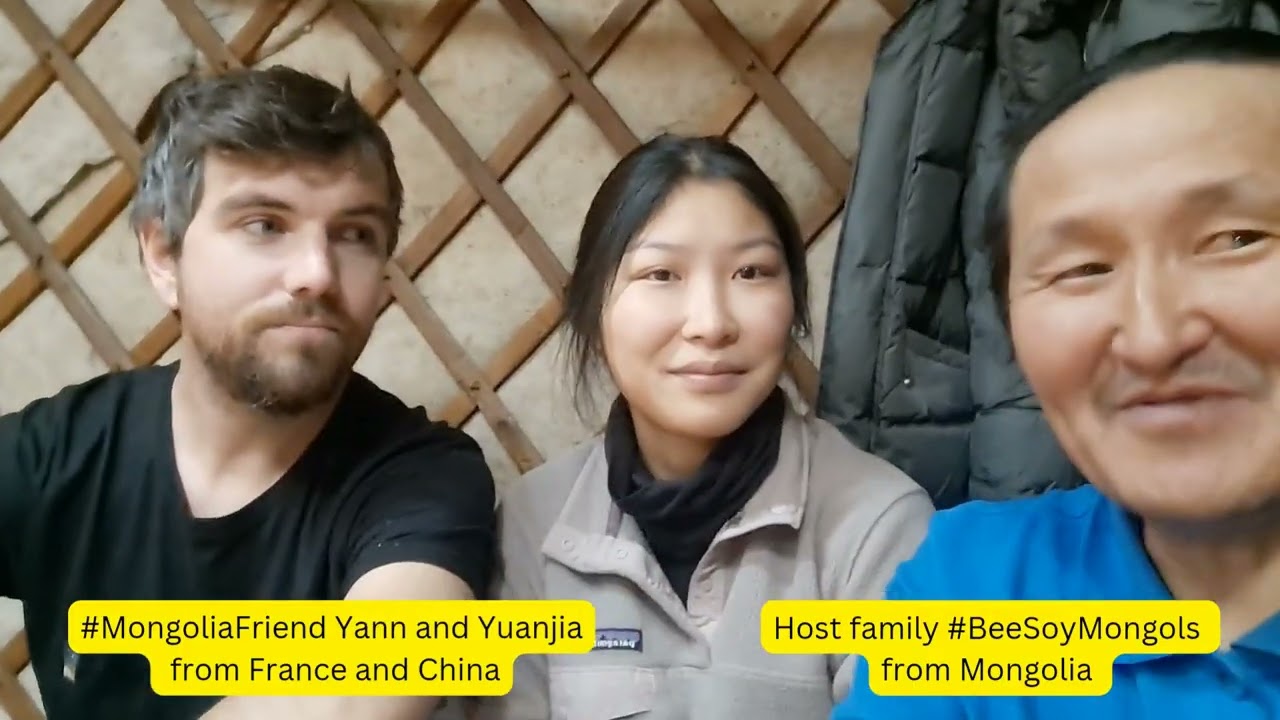 MongoliaFriend Yann and Yuanjia from France and China