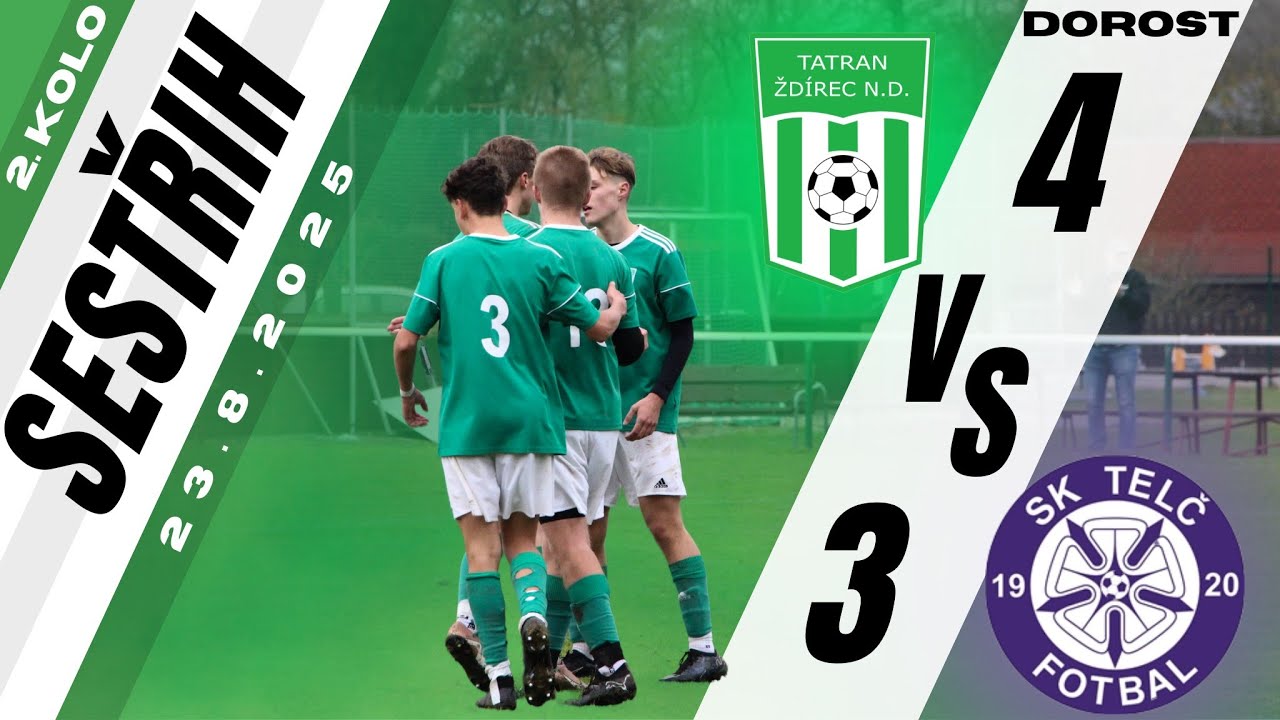 TATRAN Ždírec nad Doubravou vs. SK Telč [4:3] - [sestřih zápasu] - 23.8.2025