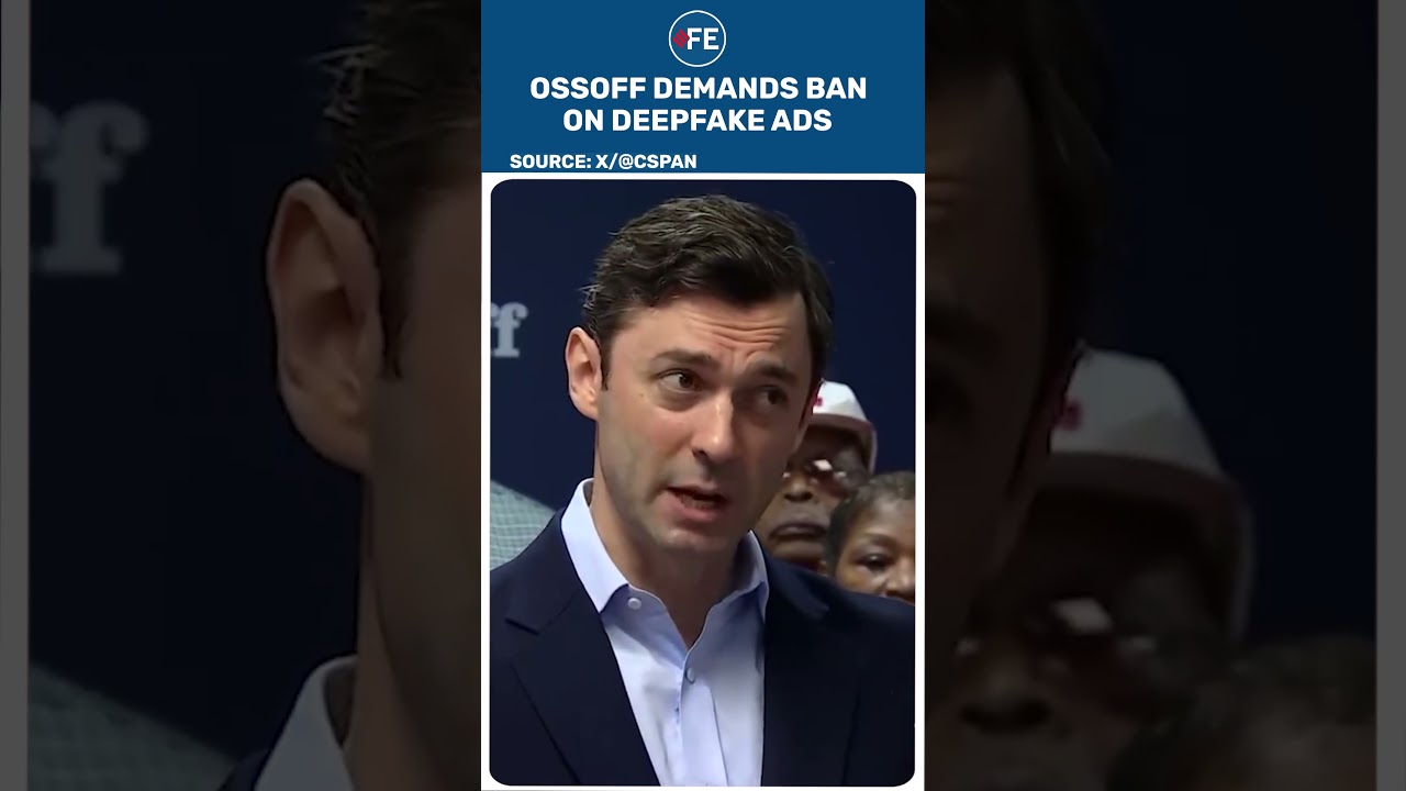 Jon Ossoff Calls for Legal Limits on AI-Generated Political Deepfakes | #shorts #viralshorts