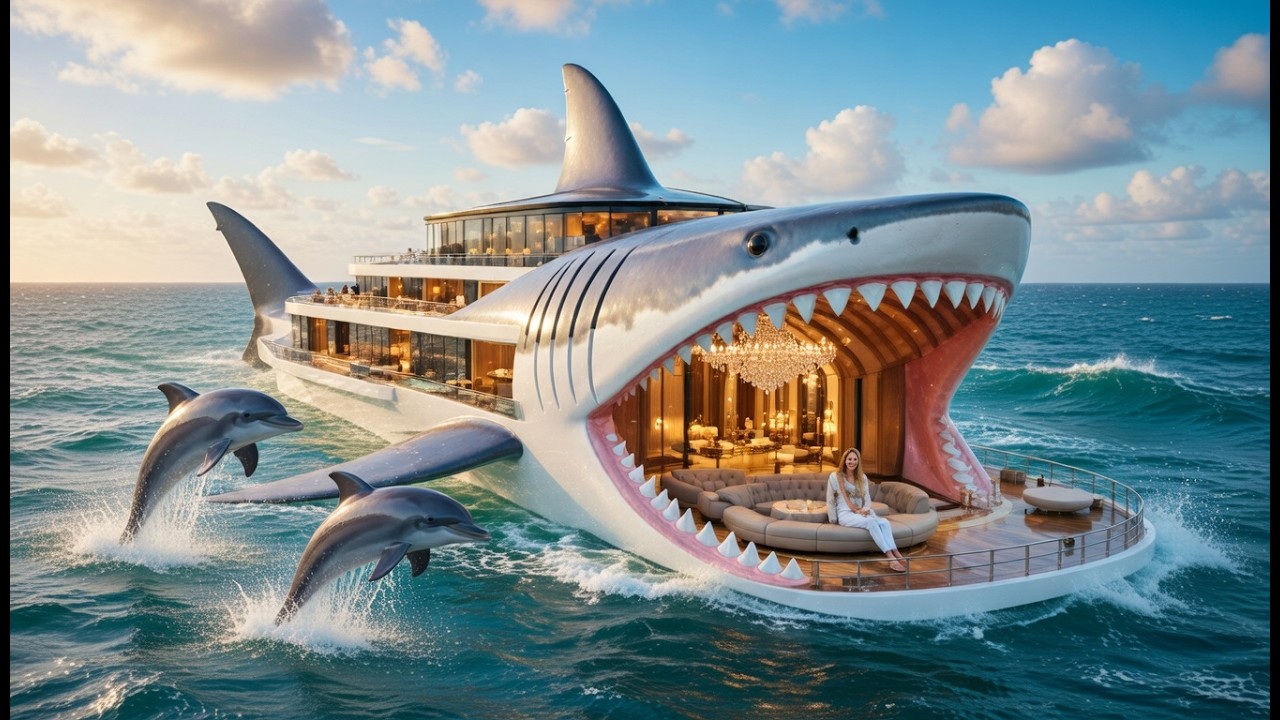 Unbelievable! I transformed an abandoned shark statue into a luxurious home (ASMR).