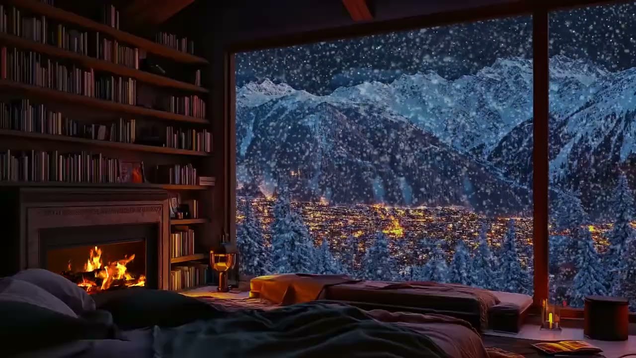 Sleep Instantly in a Cozy Shelter: Blizzard & Fireplace ASMR for Insomnia