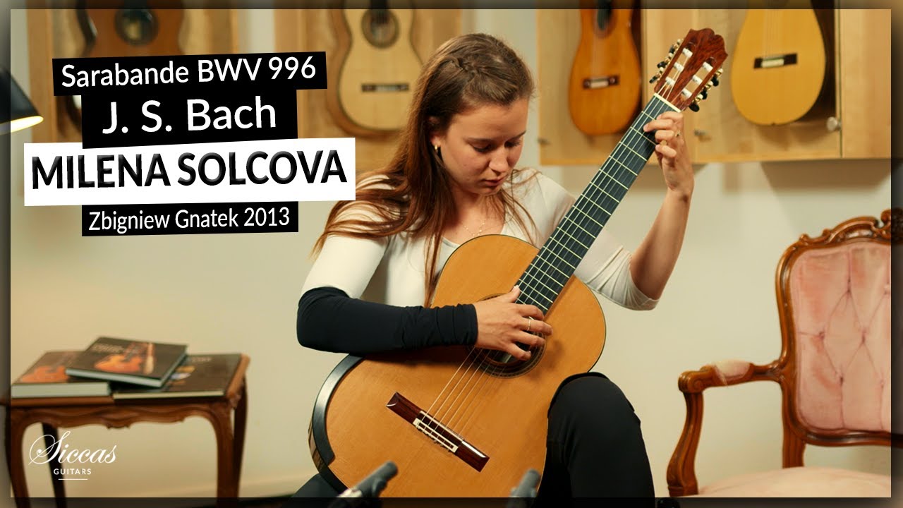 Milena Solcova plays Sarabande BWV 996 by J. S.  Bach on a 2013 Zbigniew Gnatek