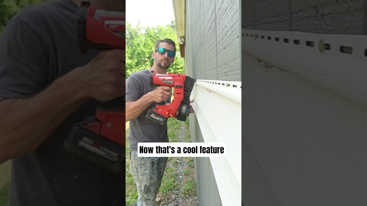 really cool feature on the Milwaukee roofing nailer! #diy #homeimprovement #siding #roofing