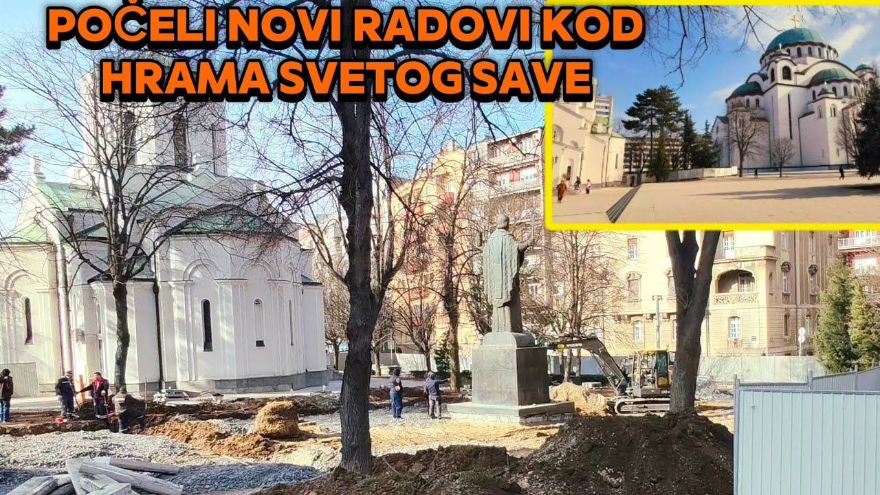 DIREKTNO POCELI NOVI RADOVI KOD HRAMA SVETOG SAVE,KOMPLETAN OBILAZAK RADOVA