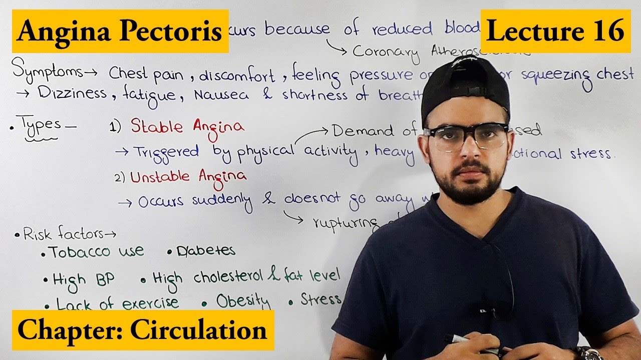 Angina / Angina pectoris (Cardiovascular Disorders) | Chapter circulation Video 16